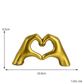 Resin Love Gesture Sculpture Nordic Desk Decoration Golden/White/Black