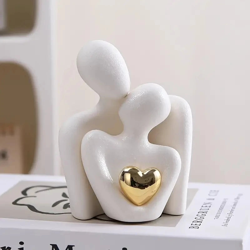 Romantic Embrace Statue | Set Bedroom Ornament Plastic | Modern Style