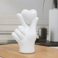 Valentine's Day Resin Love Gesture Ornament, Modern Home Desktop Decor
