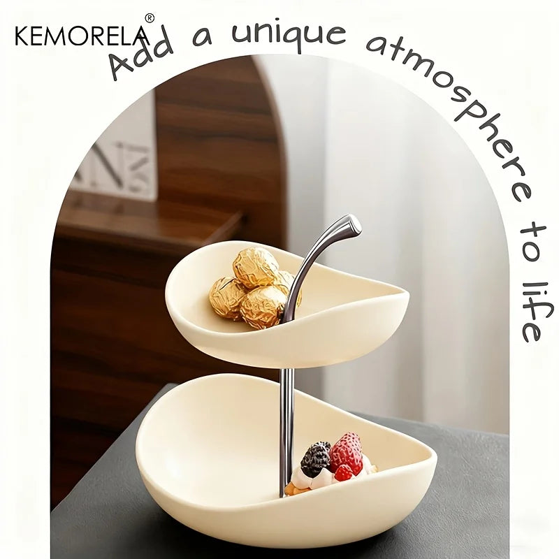 Ceramic Double  Layer / Triple-Layer Fruit Platter Ideal Kitchen Decor