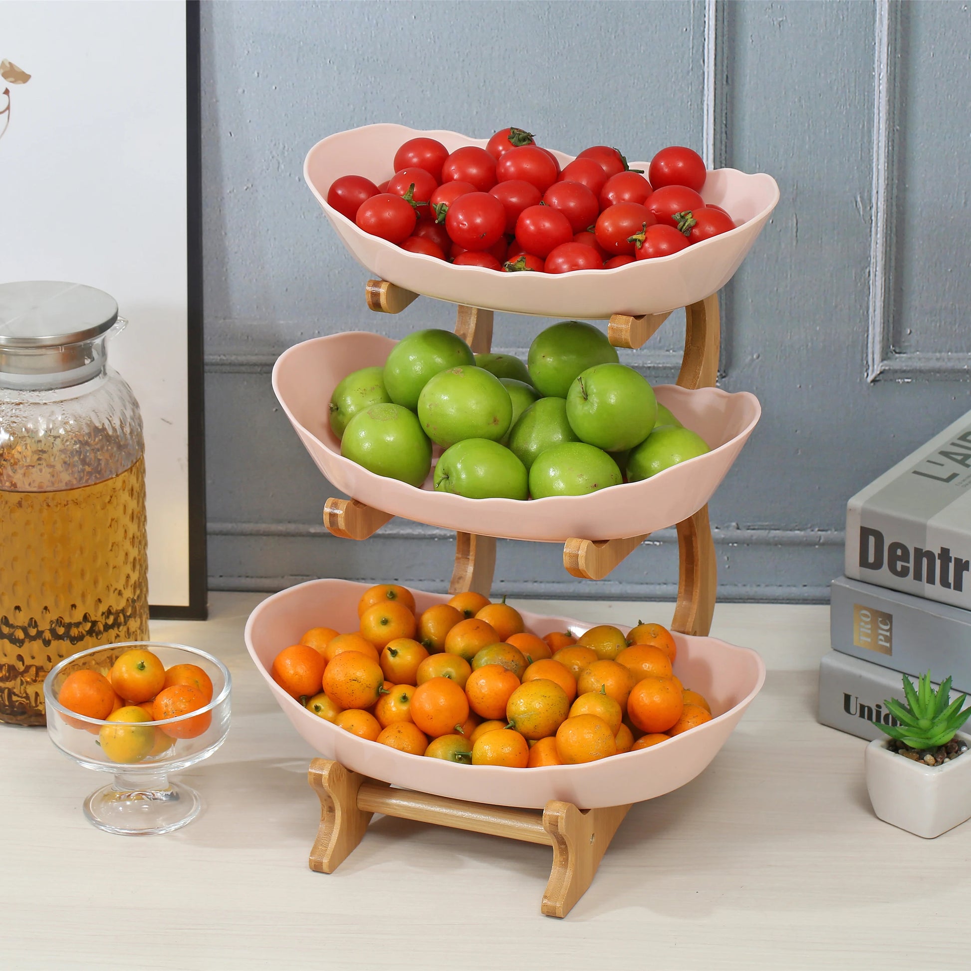 2/3 Layer Fruit Plate Creative Snack Dish & Cake Stand, Plastic Material