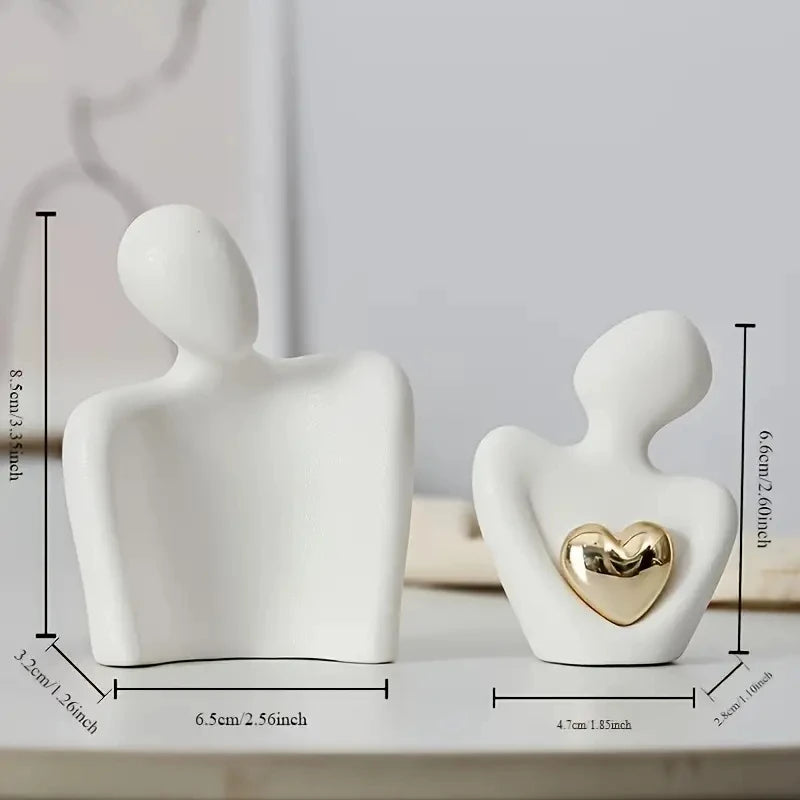 Romantic Embrace Statue | Set Bedroom Ornament Plastic | Modern Style