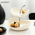 Ceramic Double  Layer / Triple-Layer Fruit Platter Ideal Kitchen Decor