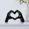 Resin Love Gesture Sculpture Nordic Desk Decoration Golden/White/Black