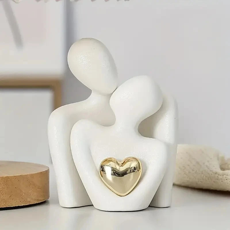 Romantic Embrace Statue | Set Bedroom Ornament Plastic | Modern Style